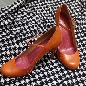 Size 5.5 B Kate Spade Iridescent Pink Mary Jane Heels with Box